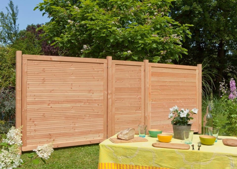 Kiehn-Holz Dichtzaun, (Set), 3-tlg., LxH: 486x180 cm, mit 4 Pfosten - Bild 1