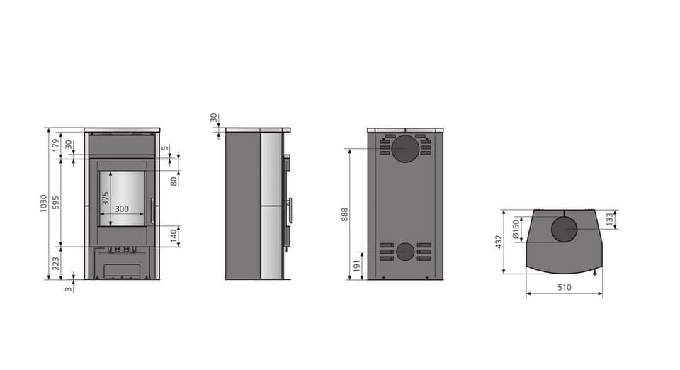 JUSTUS Kaminofen Lara, Voll-Speckstein, Exklusiv, Lieferung bis ins Wohnzimmer, 6,5 kW, Zeitbrand, heizen mit erneuerbaren Energien - Thumbnail 9