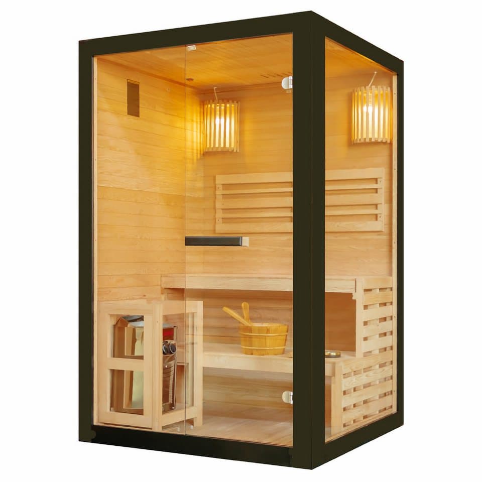 Sanotechnik Sauna PANORAMA black, BxTxH: 130 x 120 x 200 cm - Bild 1