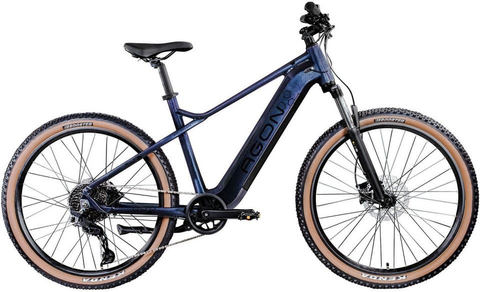 AGON E-Bike Mountainbike Alpha, 10 Gang Shimano Deore SGS T6000 Schaltwerk, Kettenschaltung, Heckmotor, 540 Wh, Pedelec, Elektrofahrrad für Damen u. Herren, MTB