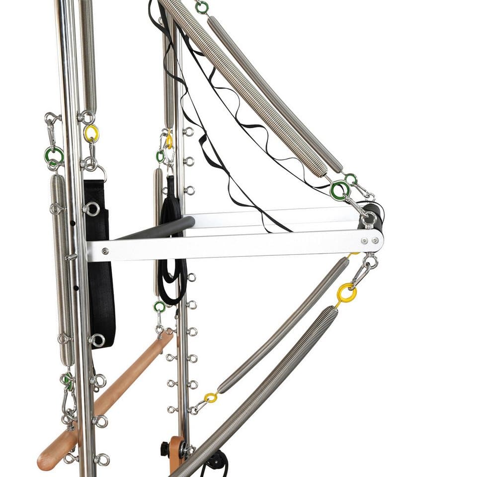 JASPORT Pilates-Reformer B80 mit Tower aus Buchenholz, 150 kg belastbar, (Pilates Reformer Set inkl. Tower und Zubehör), Massives Buchenholz, Mehrfaches Federsystem - Thumbnail 7