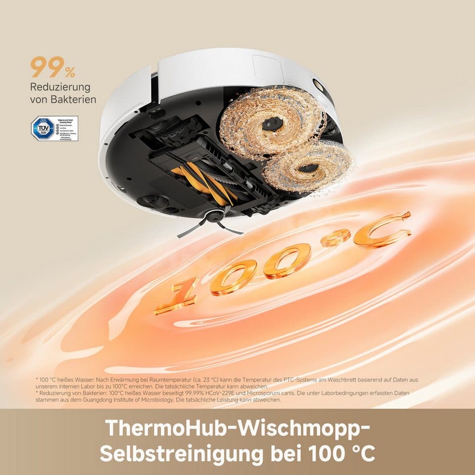 Dreame Saugroboter L50s Pro Ultra, 600 W, beutellos, Basisstation, App-Steuerung - Thumbnail 12