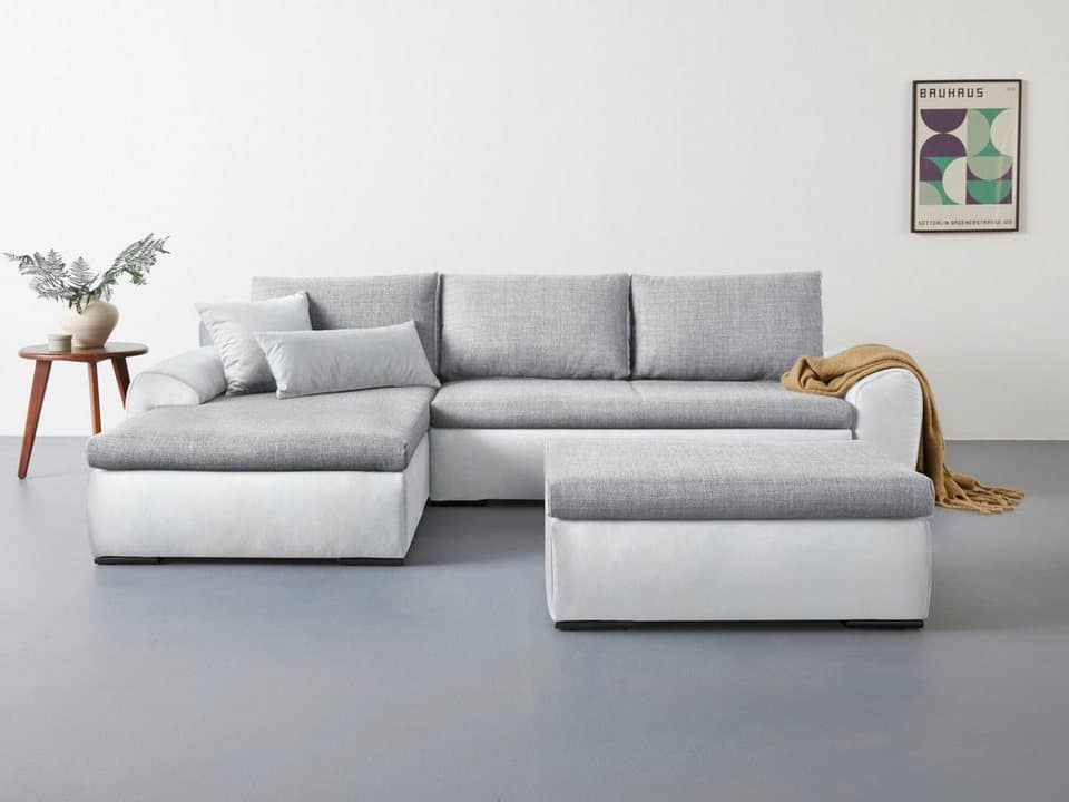 Home affaire Ecksofa Win L-Form, B: 285 cm - OTTO. Verlässliche Qualität., 2 Zierkissen, optional Schlaffunktion & Bettkasten