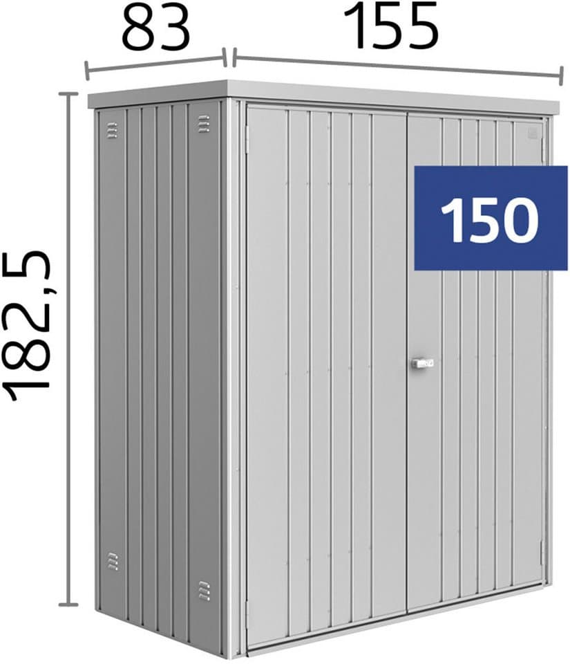 Biohort Garten-Geräteschrank Gr. 150, verschiedene Farben, BxT: 155x83 cm, aus Metall mit hohem Nutzwert - Thumbnail 9