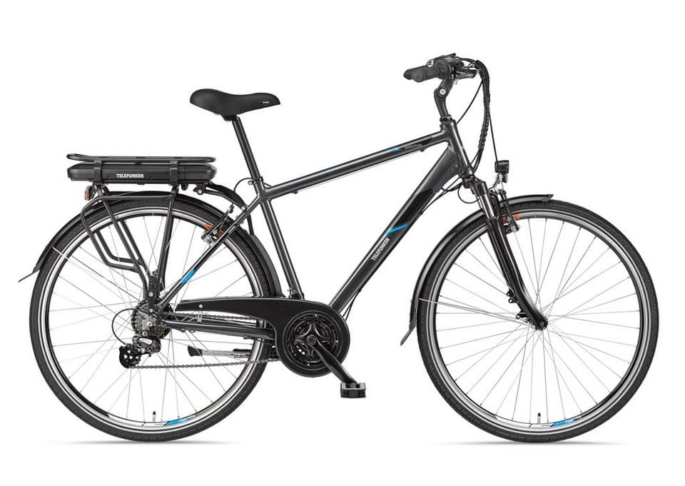 Telefunken E-Bike Trekkingrad Expedition XT481, 21 Gang Shimano, Heckmotor, 374,4 Wh, (mit Fahrradtasche), Reichweite bis zu 100 km, Pedelec, Elektrofahrrad für Herren, 28 Zoll - Thumbnail 2
