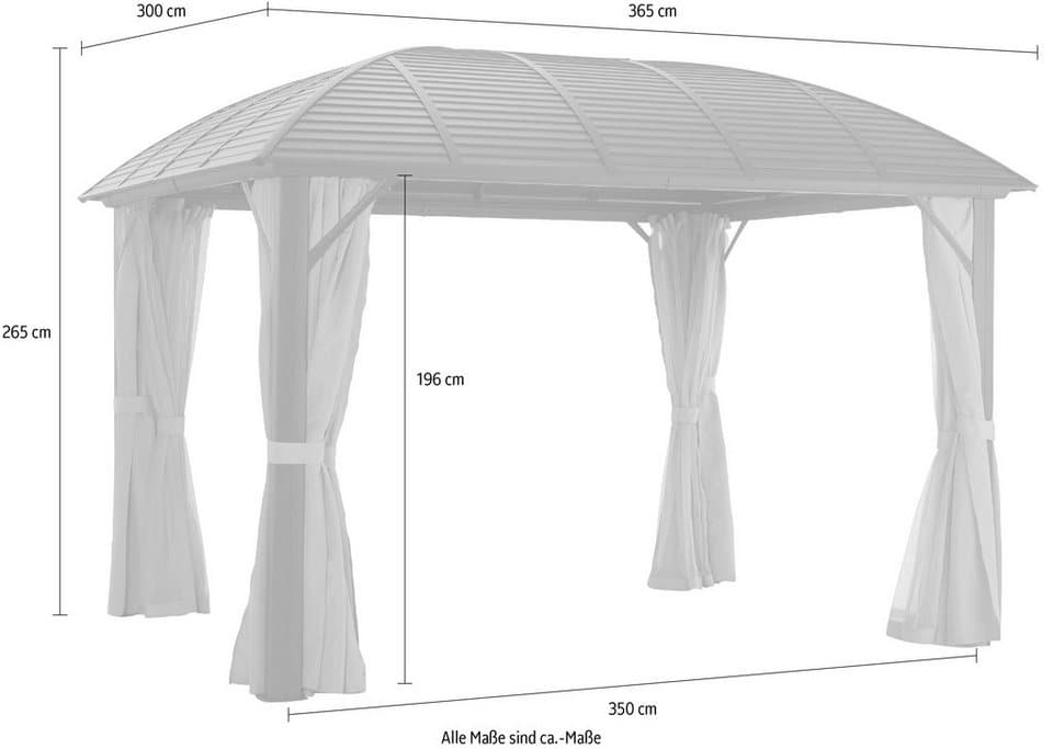 KONIFERA Pavillon Málaga, inkl. 4 Seitenteile und 4 Moskitonetzten, Aluminiumgestell - Thumbnail 20