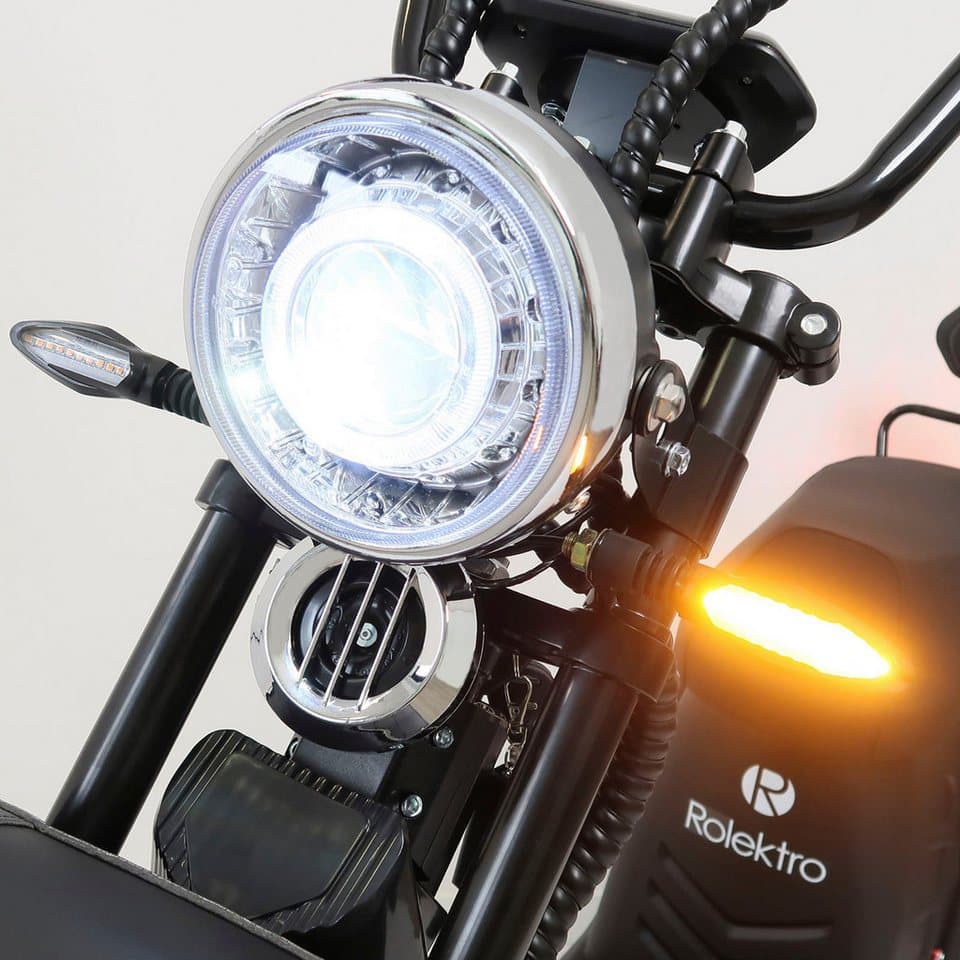 Rolektro E-Motorroller E-Chopper 45, 60V-25,6Ah Lithium-Akku, 3000 Watt, 3500 W, 45 km/h, bis zu 54 km Reichweite, mit USB-Anschluss und integr. Alarmanlage - Thumbnail 10