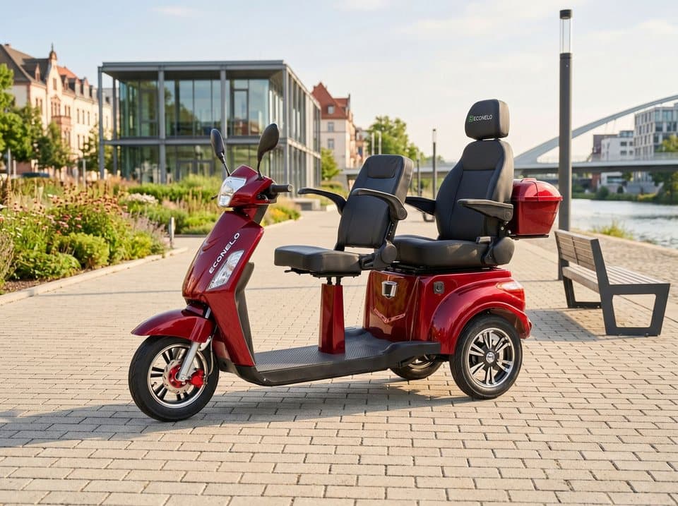 ECONELO Elektromobil, 1000 W, 25 km/h, Sicherheitsrollen gegen Kippen, 3 Geschwindigkeitsstufen - Thumbnail 12