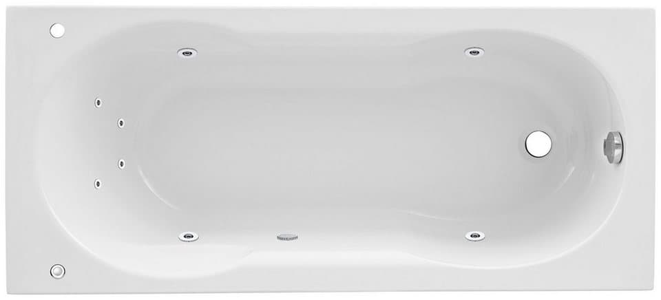 OTTOFOND Whirlpool-Badewanne Julia, (Komplett-Set, 1-tlg), Typ 1, chrom