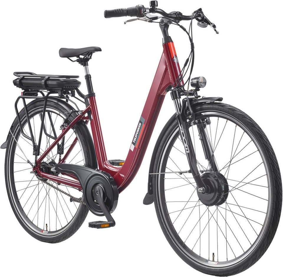 Telefunken E-Bike Cityrad Multitalent RC845, 7 Gang Shimano, Nabenschaltung, Frontmotor, 468 Wh, (28 Zoll, Straßenzulassung, ca. 100 km Reichweite), Pedelec, Elektrofahrrad für Herren u. Damen, tiefer Einstieg - Bild 1
