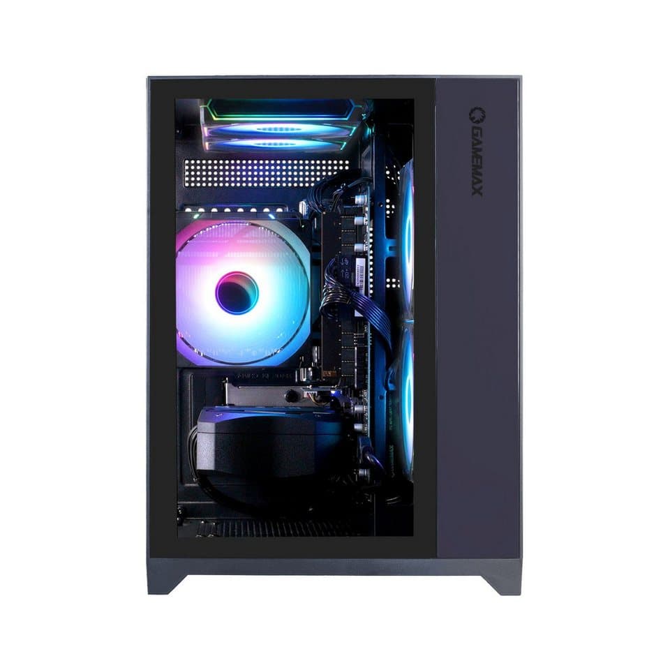 GAMEMAX MegaDeal Infinity Mini 2633 Ryzen 5 7500F RTX 5060Ti 32GB DDR5 1TB SSD PC-Komplettsystem (32", AMD Ryzen 5 7500F, RTX 5060 Ti, 32 GB RAM, 1000 GB SSD, Windows 11, DDR5 RAM + MSI MAG 32C6 Curved Monitor, 80cm (32) - Thumbnail 3