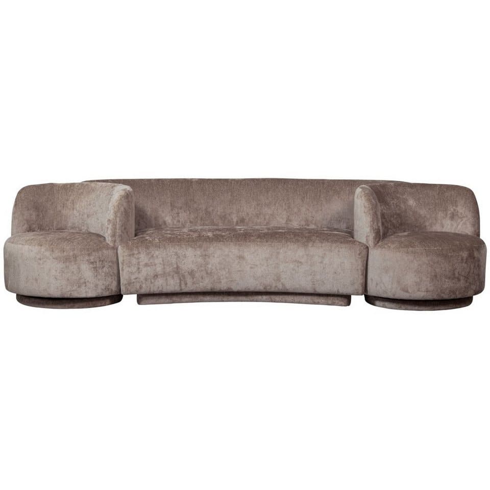 WOOOD Sofa Combi-Popular: Bank+Sessel, Taupe, Die Sessel sind drehbar - Thumbnail 3