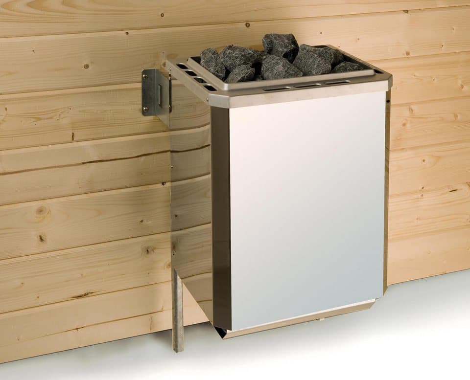 weka Sauna Element-Ecksauna VARBERG 1, BxTxH: 194 x 144 x 199 cm, 68 mm, vorgefertigte Elemente, Fensterelement, moderne Ganzglastür - Thumbnail 3