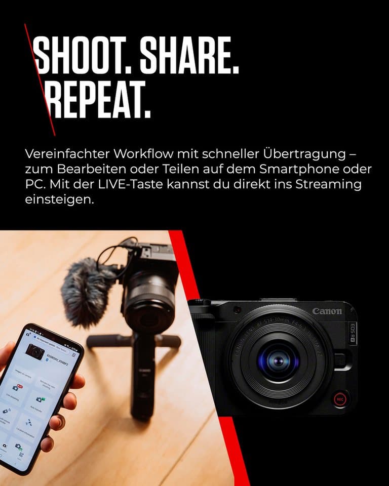 Canon EOS R50 V + RF-S 14-30mm F4-6.3 IS STM PZ Kit Systemkamera (RF-S 14-30mm F4-6.3 IS STM PZ, 25,5 MP, WLAN (Wi-Fi), Bluetooth) - Thumbnail 11