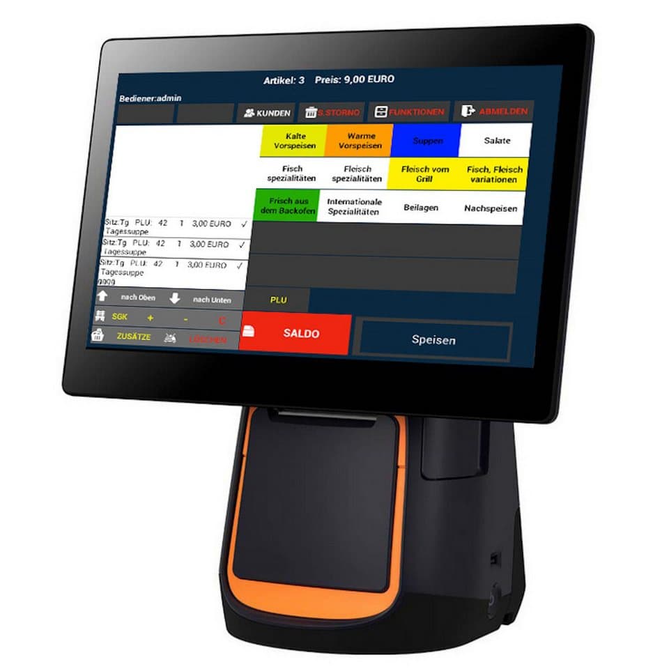 BlitzKasse Kassensystem 15" All-in-ONE Kassensystem für Einzelhandel und Schnellgastronomie
