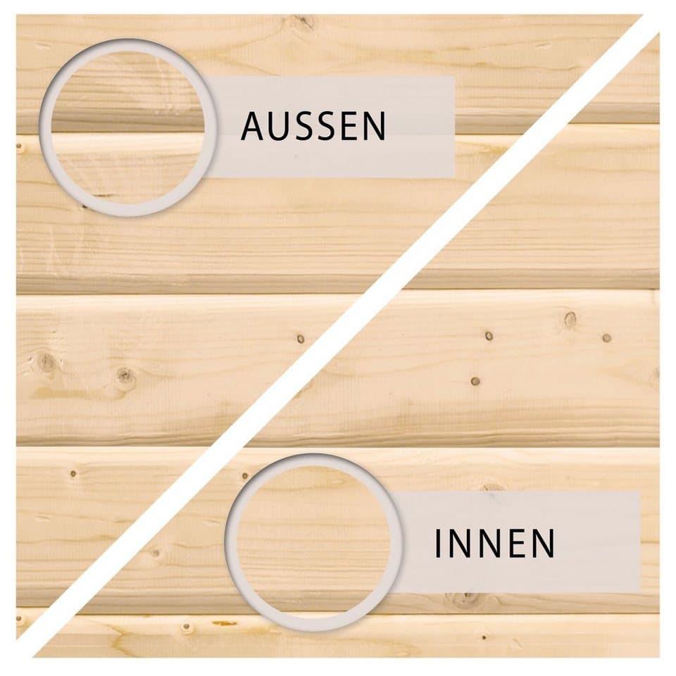 Karibu Gartenhaus Arnis, BxT: 242x238 cm, (Set), mit Anbaudach 2,80 m Breite - Thumbnail 5