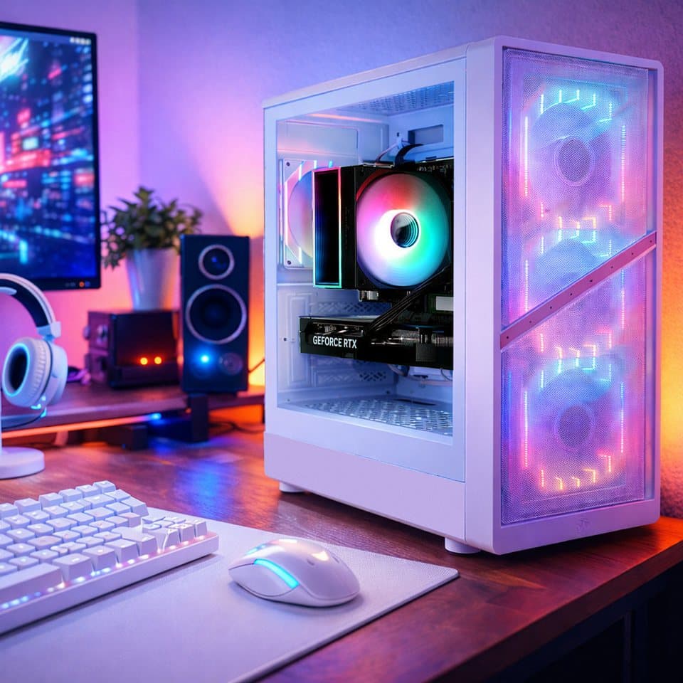 GAMEMAX GigaDeal AERIS MW 2807 AMD Ryzen 7 5700X 32GB 1TB SSD RTX 5070 Gaming-PC-Komplettsystem (32", AMD Ryzen 7 5700X, RTX 5070, 32 GB RAM, 1000 GB SSD, Windows 11 + Gigabyte GS32QCA LED-Monitor Curved, 80 cm 32) - Thumbnail 10