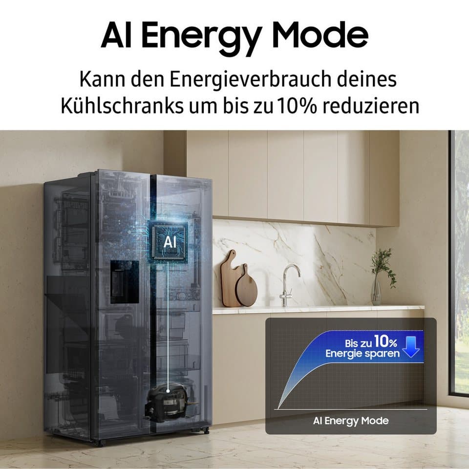 Samsung Side-by-Side RS80F RS80F66KBFEF, 178 cm hoch, 91,2 cm breit - Thumbnail 6