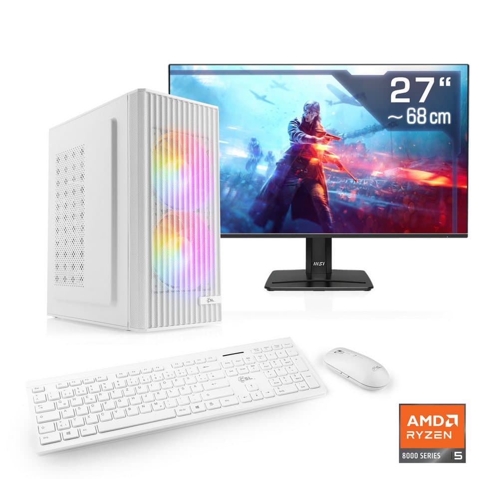 CSL Spectrum V25278 PC-Komplettsystem (27", AMD Ryzen 5 8400F, GeForce RTX 5060, 16 GB RAM, 1000 GB SSD) - Bild 1
