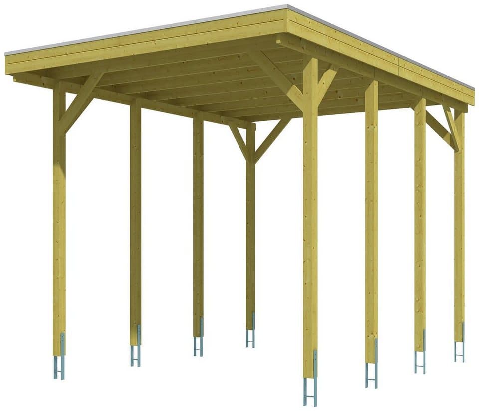Skanholz Einzelcarport Friesland, BxT: 397x555 cm, 351 cm Einfahrtshöhe, für Caravan - Thumbnail 2
