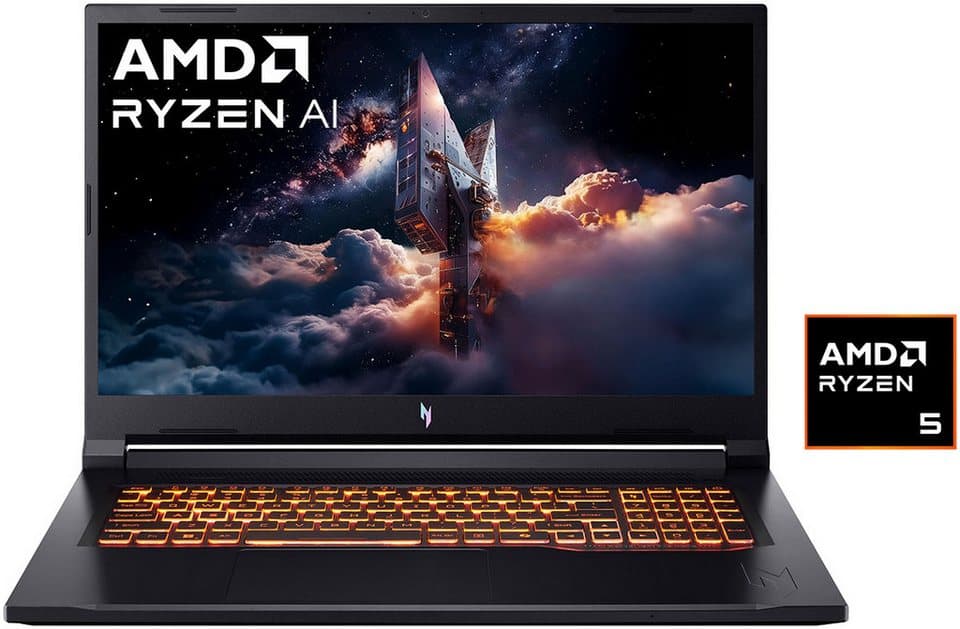 Acer Nitro V ANV17-41 RTX 5050/5060/5070 Gaming-Notebook (43,94 cm/17,3 Zoll, AMD Ryzen 5 240, GeForce RTX 5050, 16 GB, 512 GB SSD)