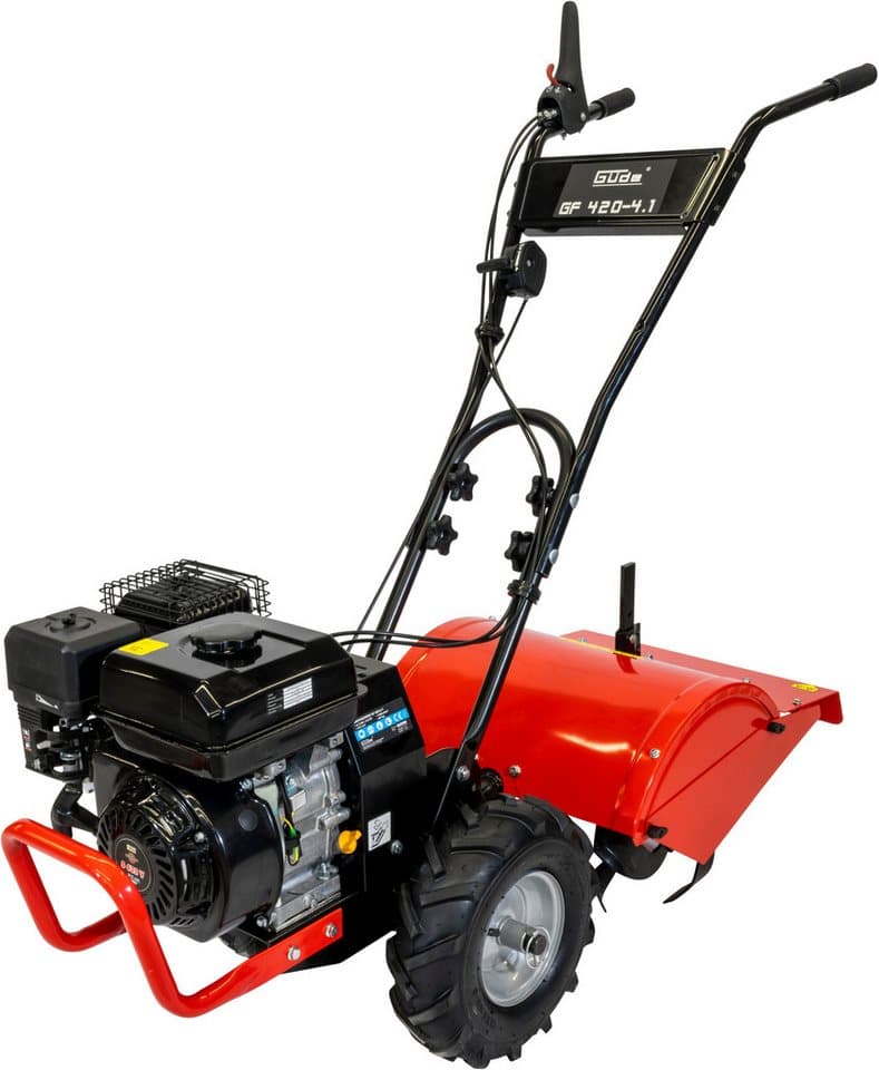 Güde Benzinmotorhacke Gartenfräse GF 420-4.1, 48 cm Arbeitsbreite, zum Einarbeiten von Mulch, Torf, Sand, Dünger oder Kompost