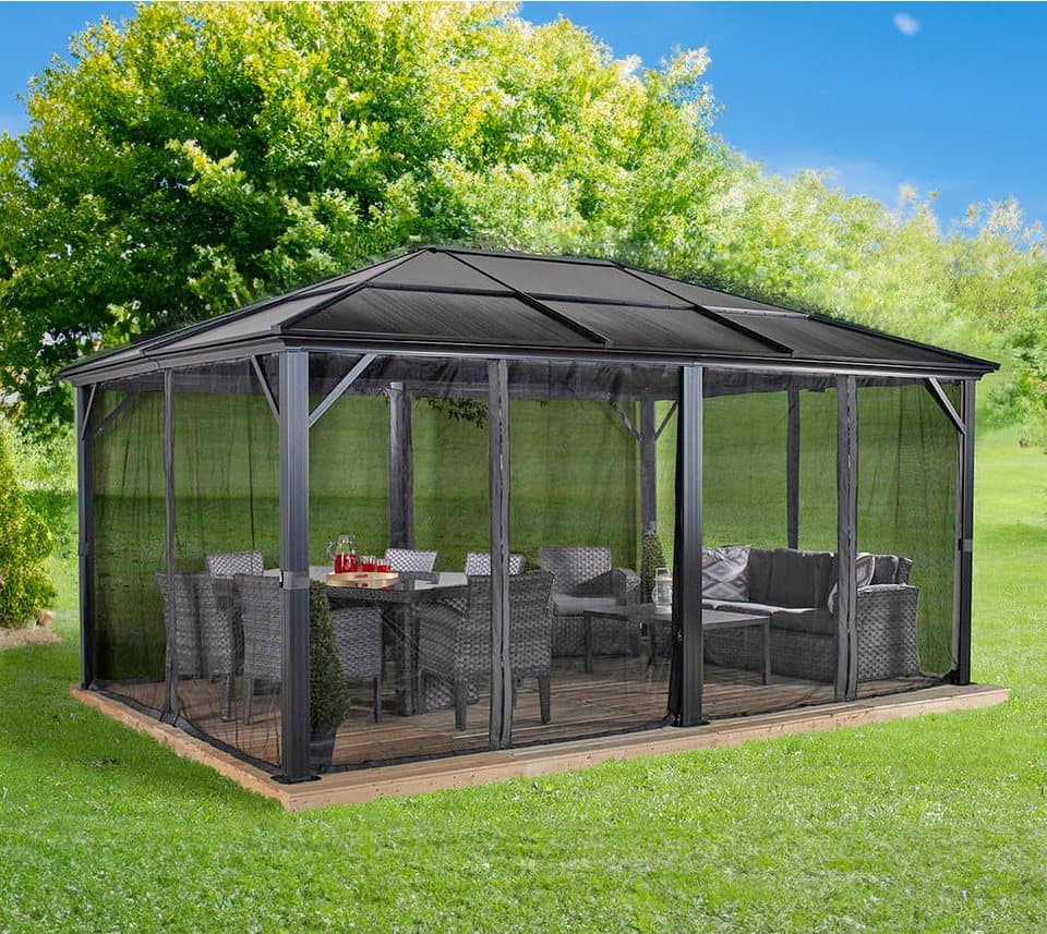 Sojag Pavillon Gazebo Meridien, (Set), BxT: 365x485 cm, mit Moskitonetzen - Thumbnail 6