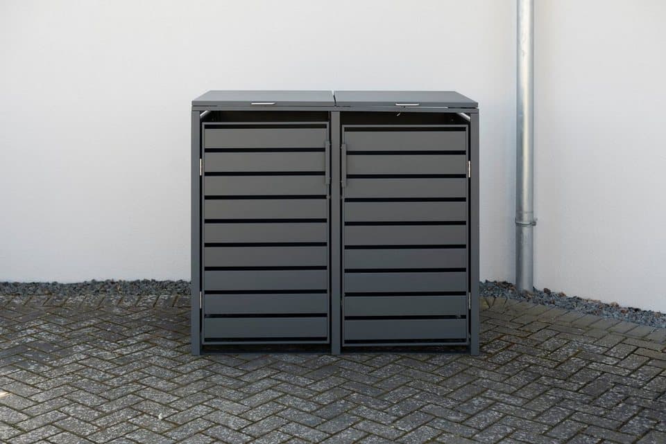WESTMANN Mülltonnenbox Kubus, Platz für 2x240 L Mülltonnen - Thumbnail 4