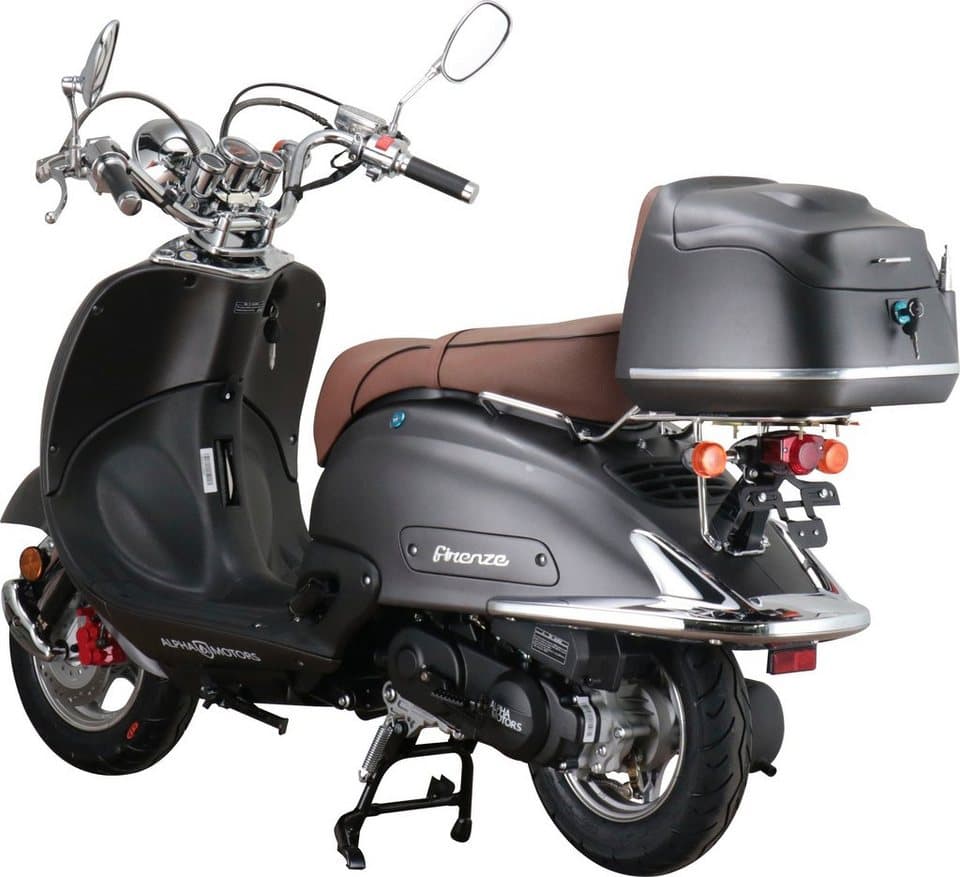 Alpha Motors Motorroller Retro Firenze, 50 ccm, 45 km/h, Euro 5, (mit Topcase), mit Lenkerschloss, im Retro-Look - Thumbnail 3