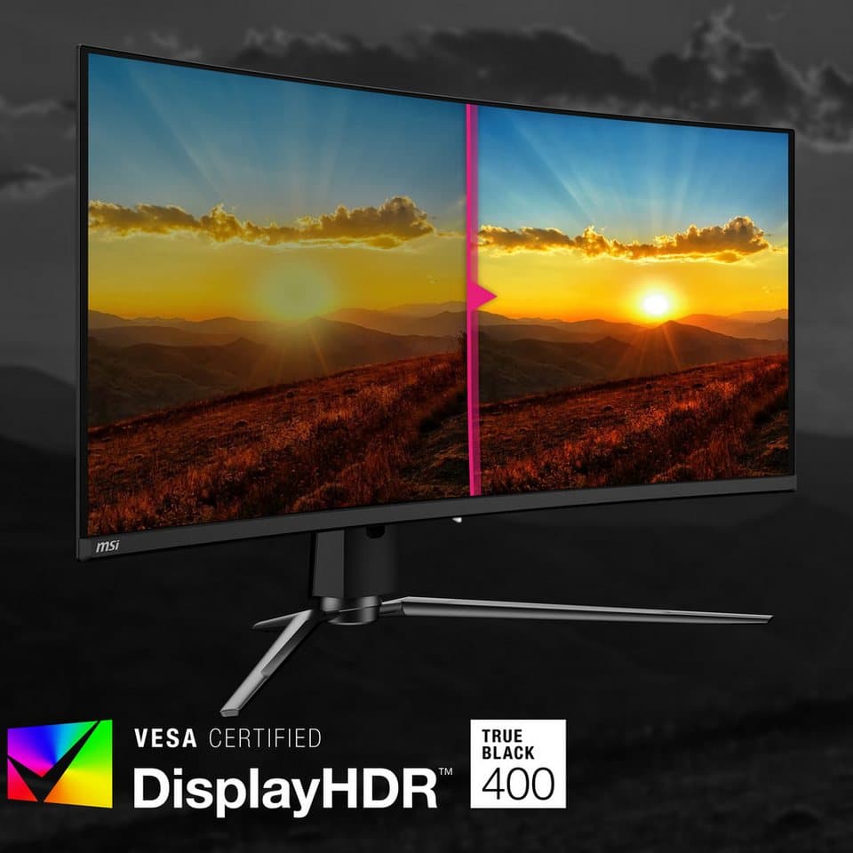 MSI MPG 341CQPX QD Curved-Gaming-OLED-Monitor (86,8 cm/34 ", 3440 x 1440 px, UWQHD, 0,03 ms Reaktionszeit, 240 Hz, OLED, 3 Jahre Herstellergarantie, höhenverstellbar, USB-C) - Thumbnail 17