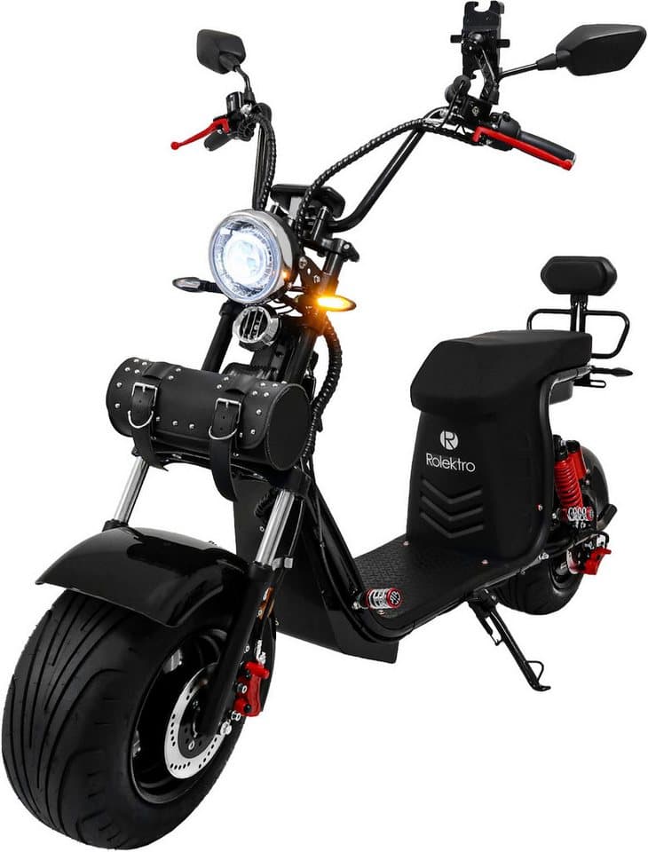 Rolektro E-Motorroller E-Chopper 45, 2 x 60V-25,6Ah Lithium-Akku, 3000 Watt, 3500 W, 45 km/h, bis zu 108 km Reichweite, mit USB-Anschluss und integr. Alarmanlage - Bild 1