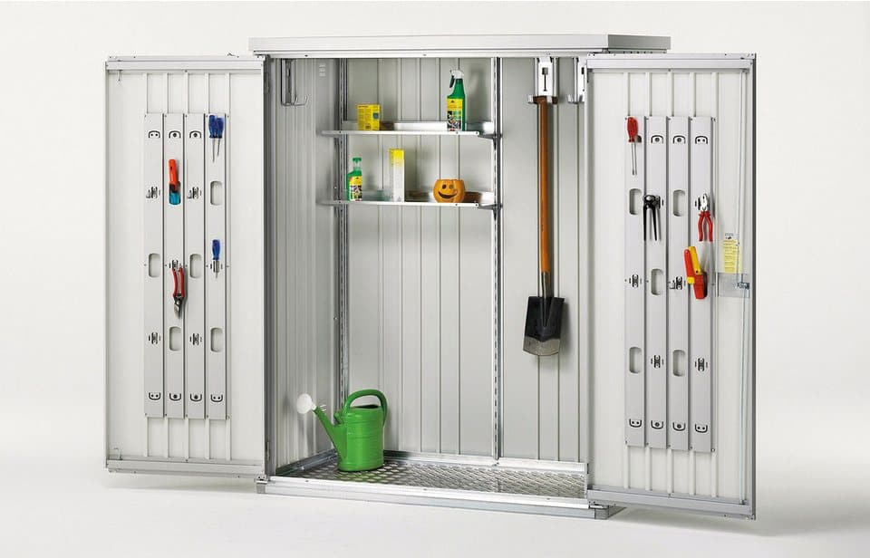 Biohort Garten-Geräteschrank Gr. 150, verschiedene Farben, BxT: 155x83 cm, aus Metall mit hohem Nutzwert - Thumbnail 3