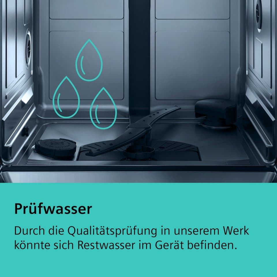 SIEMENS teilintegrierbarer Geschirrspüler iQ300 SN53ES28AE, 13 Maßgedecke, Made in Germany, flexible Körbe & Schubladen, Spülturbo varioSpeed - Thumbnail 8