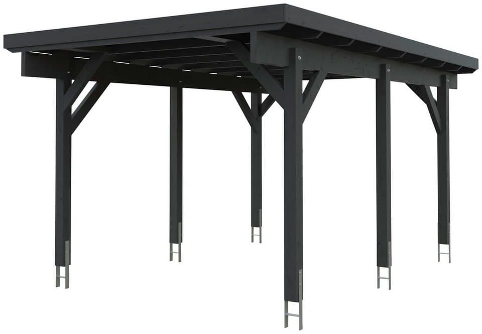 Kiehn-Holz Einzelcarport KH 300 / KH 301, BxT: 344x504 cm, 225 cm Einfahrtshöhe, Stahl-Dach, versch. Farben - Bild 1