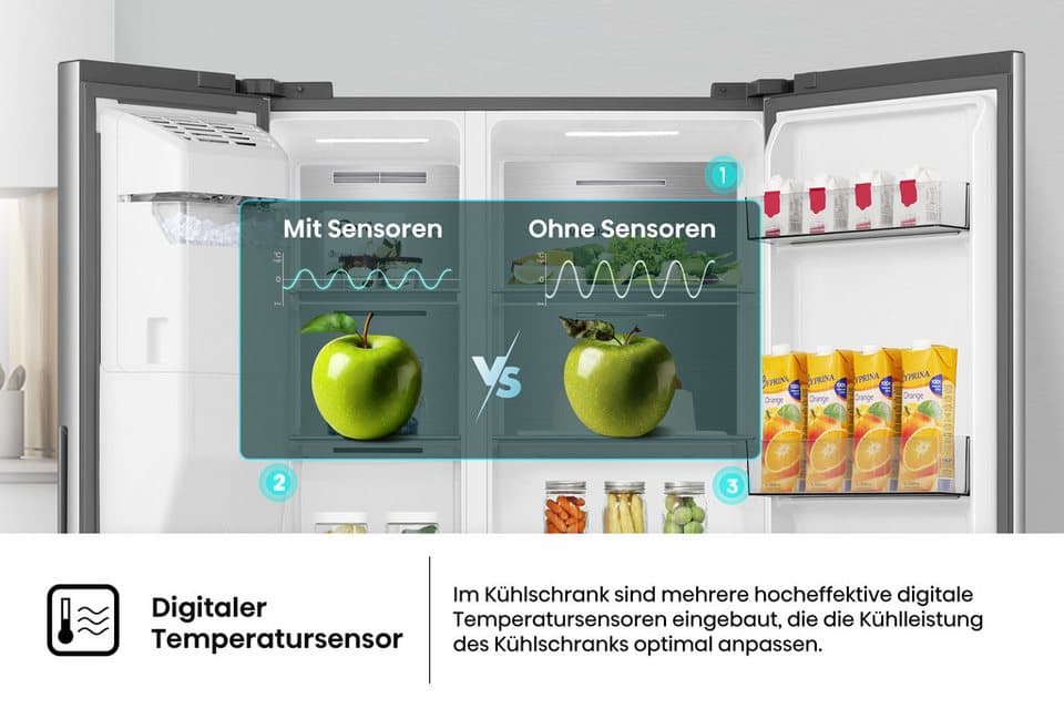 Hisense Side-by-Side MS91528IC, 178,6 cm hoch, 91,1 cm breit, mit Wasser-/Eisspender, kein Festwasseranschluss dank Tank - Thumbnail 15