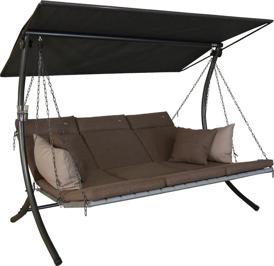 Angerer Freizeitmöbel Hollywoodschaukel Luxus Smart olive, 3-Sitzer, Bettfunktion, BxTxH: 210x145x160 cm - Thumbnail 3