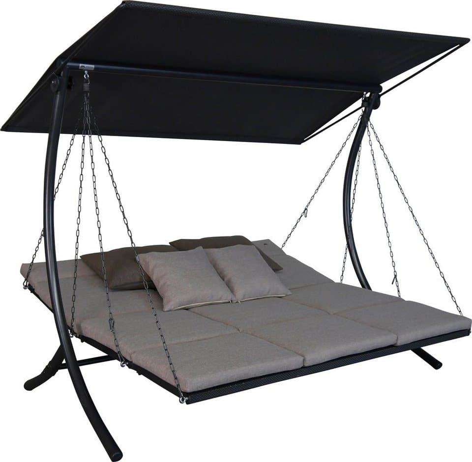 Angerer Freizeitmöbel Hollywoodschaukel Swing Smart sand, 3-Sitzer, Bettfunktion, wetterfest - Thumbnail 3