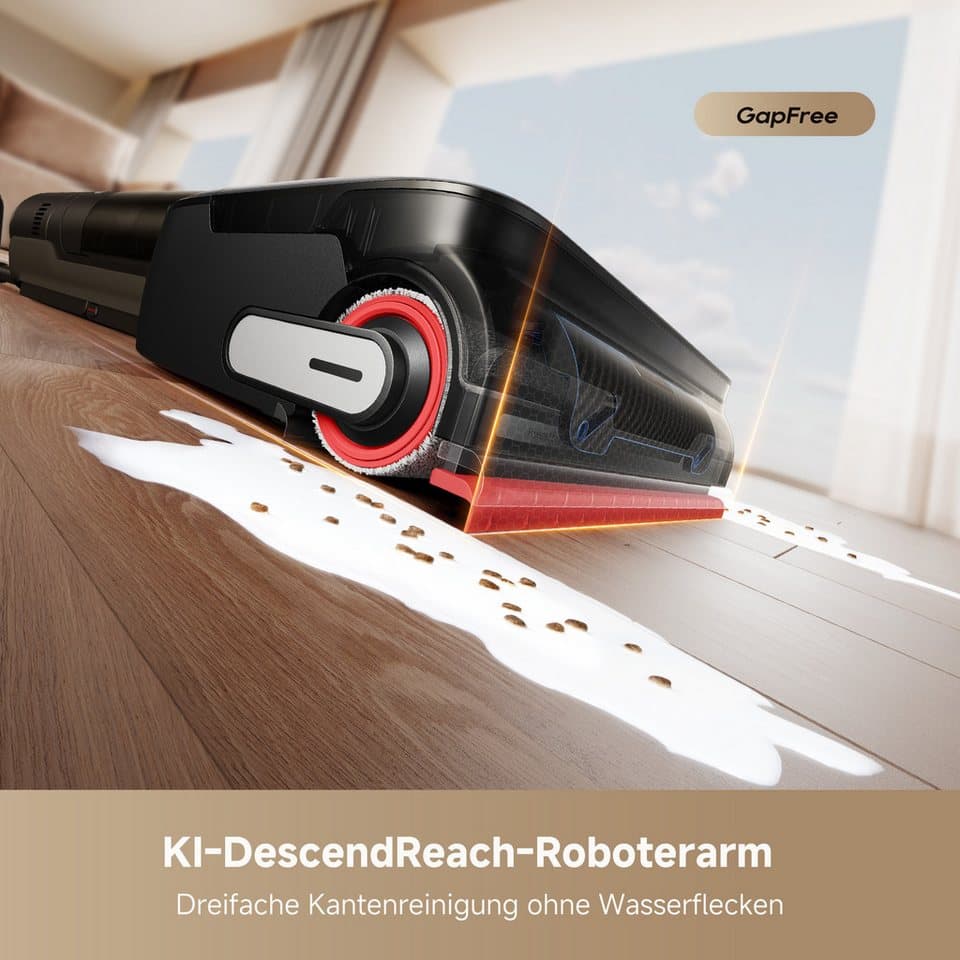Dreame Nass-Trocken-Sauger H15 Mix, 400 W, beutellos, 7-in-1 Gerät, 23.000Pa Saugkraft, KI-gesteuerter Hebearm, 180°-Neigung - Thumbnail 8