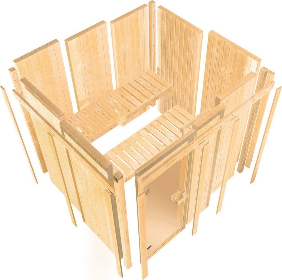 Karibu Sauna Faurin, BxTxH: 170 x 151 x 198 cm, 68 mm - Thumbnail 6
