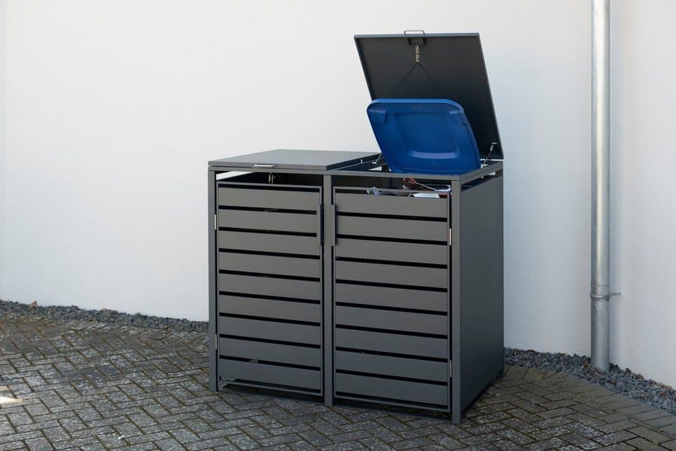 WESTMANN Mülltonnenbox Kubus, Platz für 2x240 L Mülltonnen - Thumbnail 3
