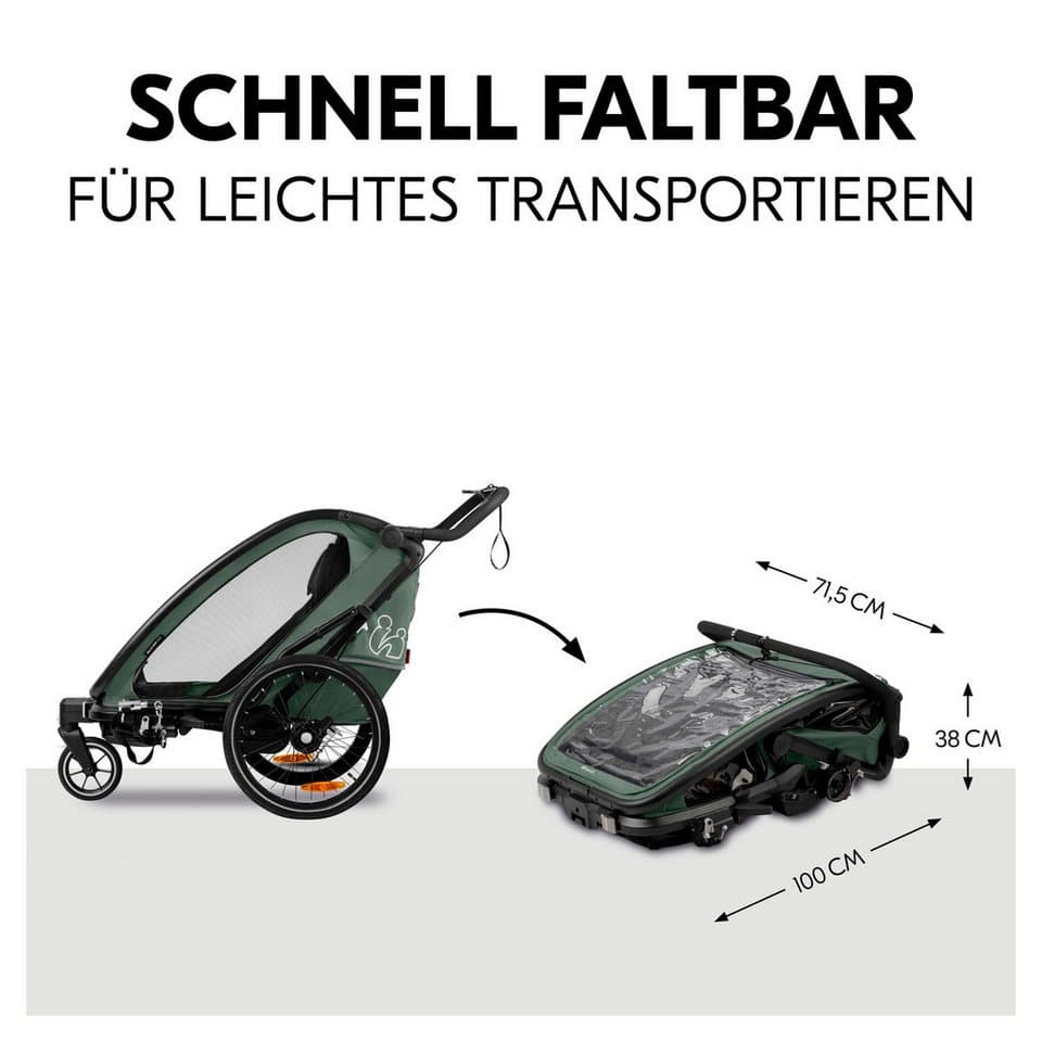 Hauck Fahrradkinderanhänger Bike N Walk Duo, für 2 Kinder, inkl. Deichsel - Thumbnail 19