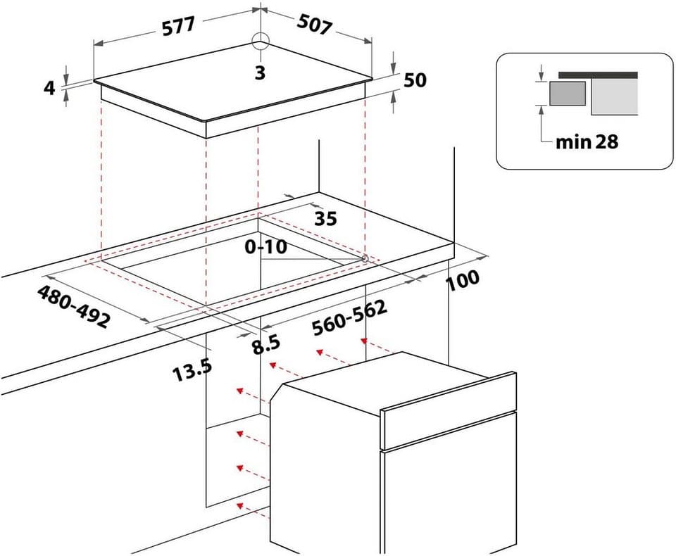 BAUKNECHT Flex-Induktions-Herd-Set HEKO LIMBO FLEXI, mit 3-fach-Teleskopauszug, Flexi Duo – kombinierbare Zonen für flexibles Kochen, SoftClose - Thumbnail 35