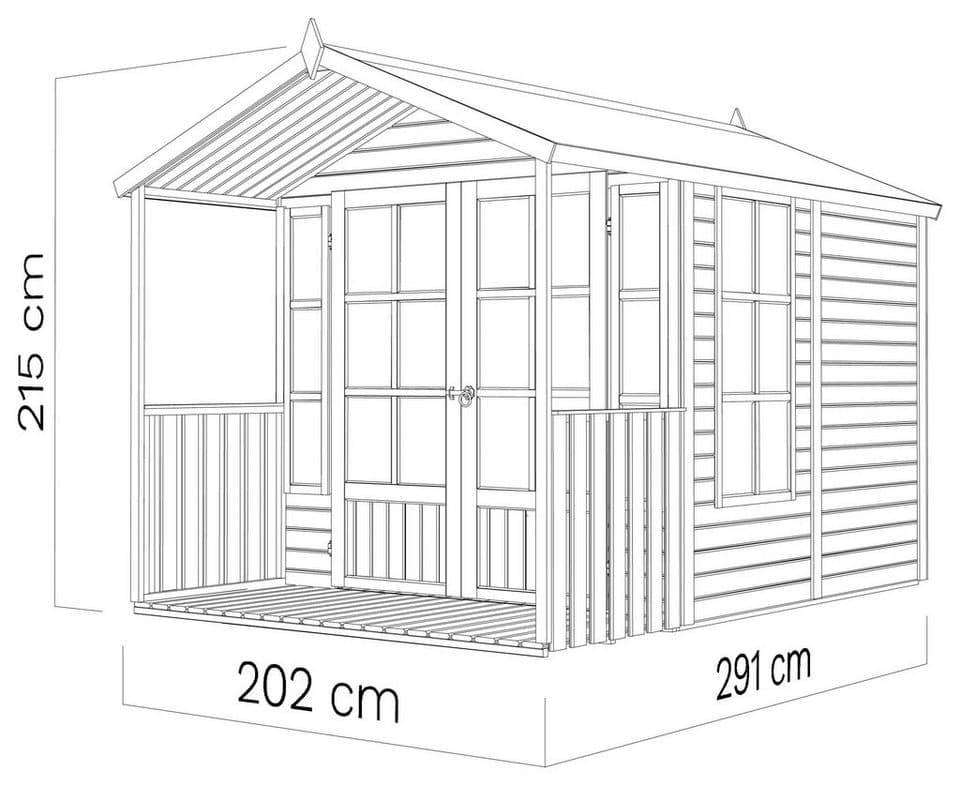 BERTILO Gartenhaus Salisbury, BxT: 214x305 cm, Inklusive Fussboden - Thumbnail 21