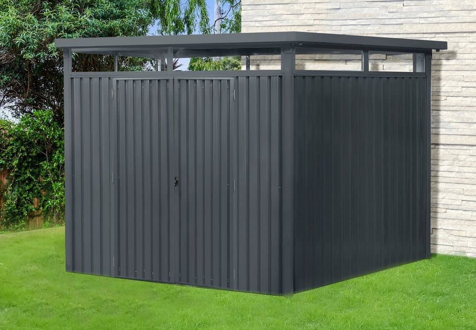 KONIFERA Gerätehaus Gartenhaus Stefano maxi, BxT: 290x245 cm, (Set), Metall