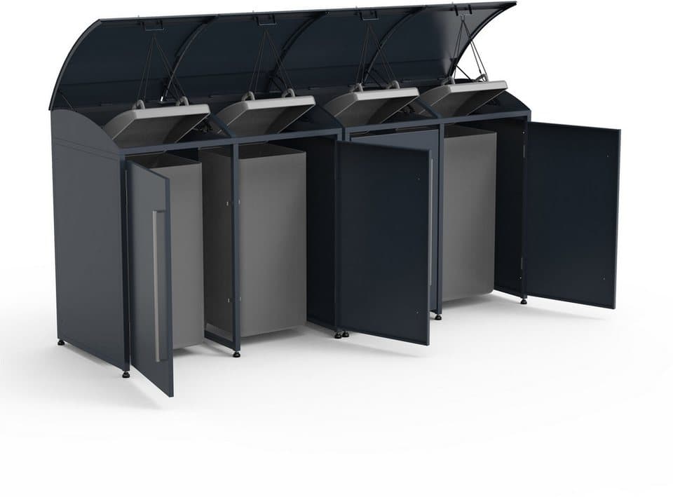 WESTMANN Mülltonnenbox Moderna 4, Platz für 4 Mülltonnen je 240 L, BxHxT: 278x83x135 cm - Thumbnail 4