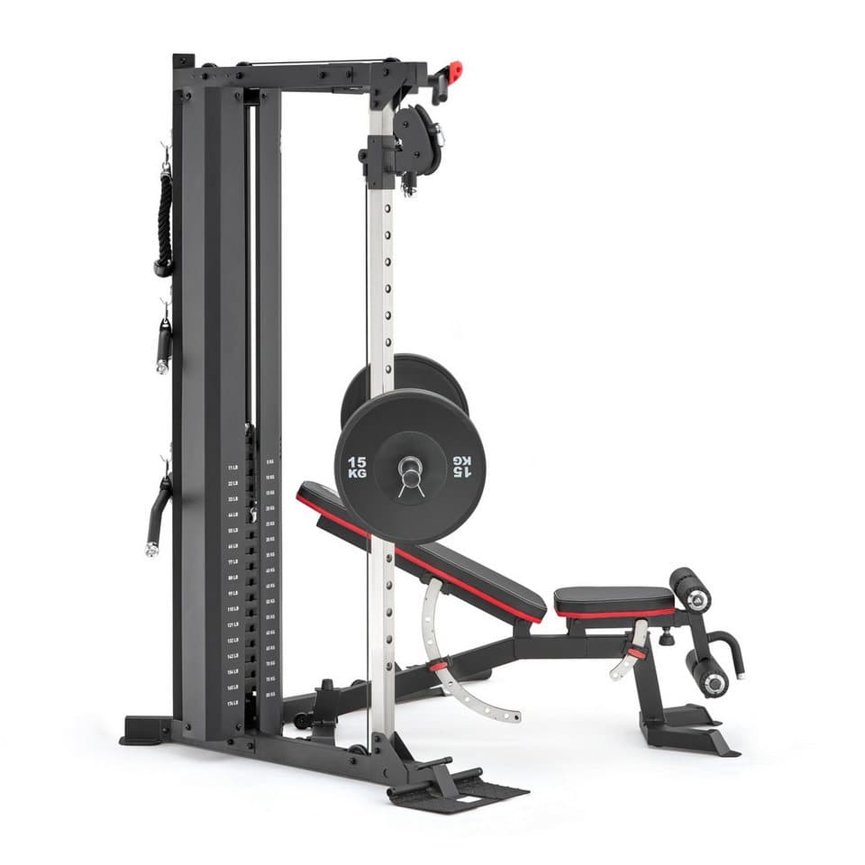 adidas Performance Trainingsstation adidas Cable Crossover - Kabelzugstation mit Rack, 2 Gewichtsblöcke, 2×80 kg Kabelzug, Rack, 40-fach verstellbar & Landmineen) - Bild 1