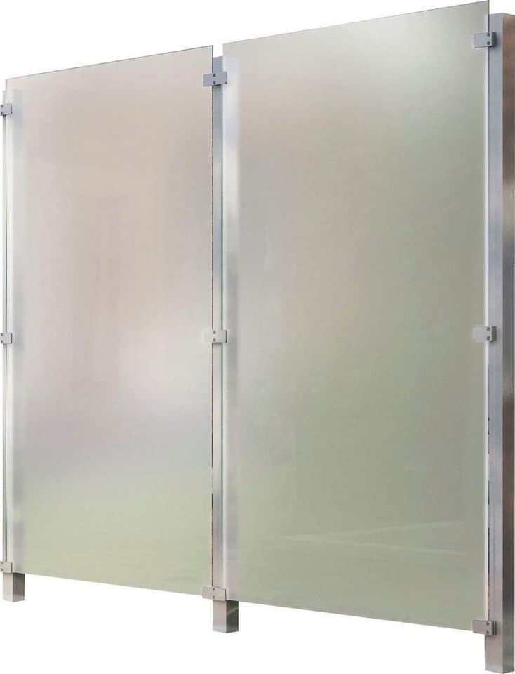 STAKET PRO Zaun, (Set), Glaszaun, Gesamtlänge: 2,17 m, 3 Pfosten
