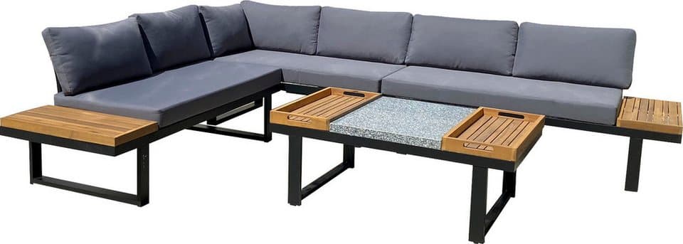Garden Pleasure Gartenlounge-Set, Lounge-Gruppe »MERIDA«, 1 Ecklounge, Tisch LxB: 110x65 cm - Thumbnail 2