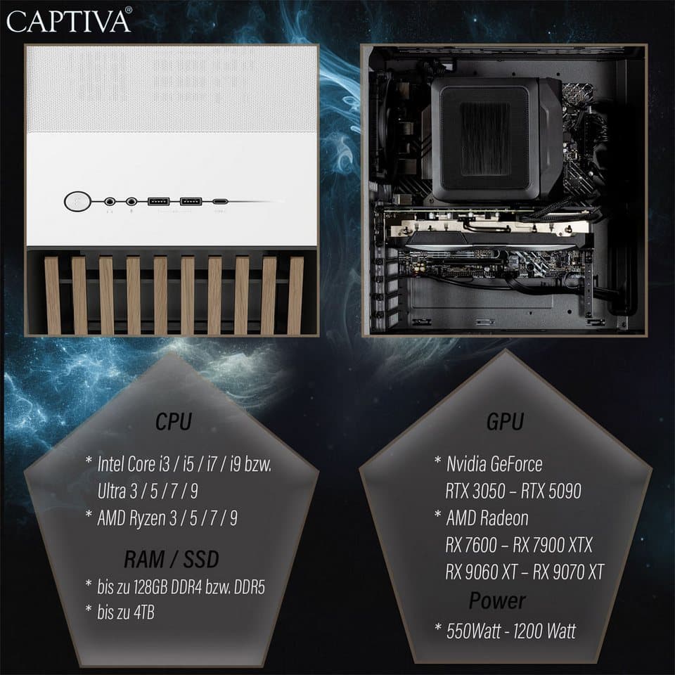 CAPTIVA Workstation I79-953 Business-PC (Intel® Core i7 12700K, -, 64 GB RAM, 1000 GB SSD, Luftkühlung) - Thumbnail 7