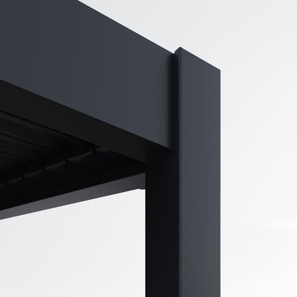 Paragon Pergola mit Lamellendach Icon 1013 Anthrazit, BxTxH: 399x308x282 cm, Mit verstellbaren Aluminiumlamellen - Thumbnail 12